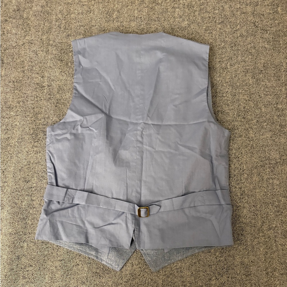 ralph lauren women’s linen-cotton twill vest | size 2 - Picture 3 of 6